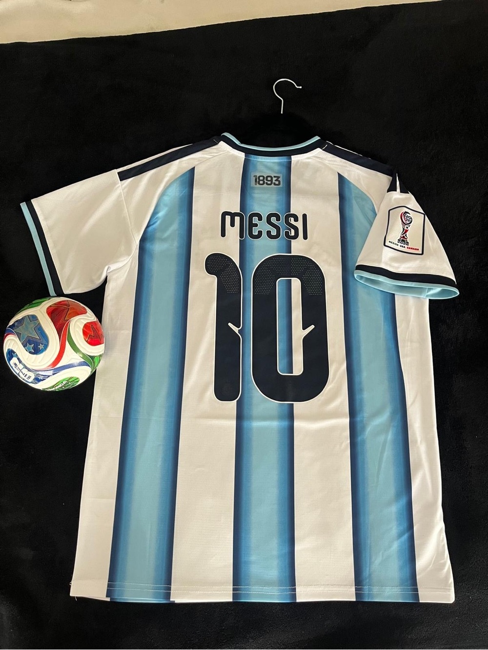 Adidas Home Argentina Messi World Cup Soccer Jersey - Picture 2 of 4